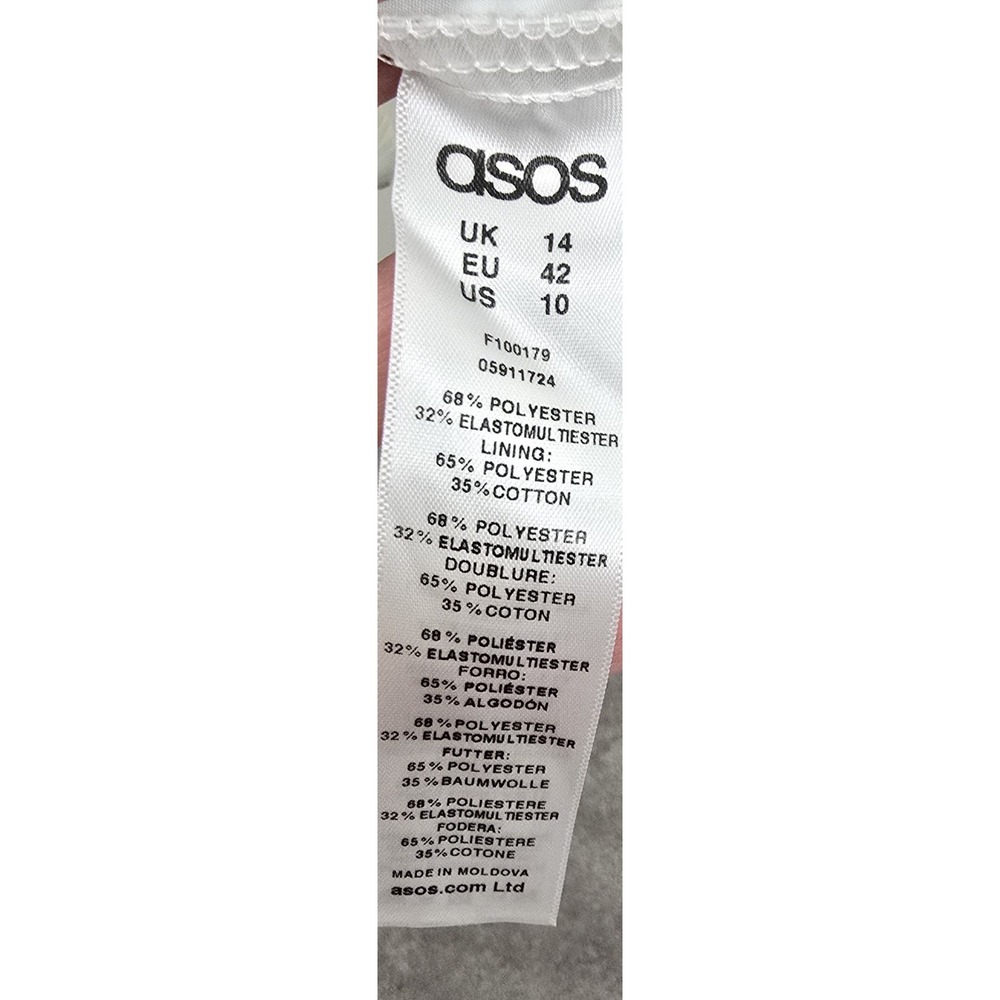 ASOS Womens Tropical Parrot Floral Ruffle Strappy V-Neck Lined Midi Dress 14 - Picture 6 of 9
